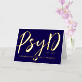 カスタムエレガント心理学モダン医 箔グリーティングカード (蘭)