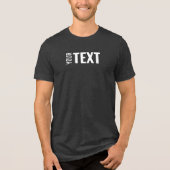 カスタムエレガント文字モダンメンズチャコールブラック トライブレンドＴシャツ (正面)