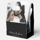 カスタムエレガント書結婚写の黒 フェイバーボックス (オープン)