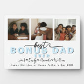 カスタムエレガント最高の賞与パパever Photo collage フォトプラーク (正面)