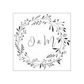 カスタムエレガント植物株結婚の円 ラバースタンプ (インプリント)