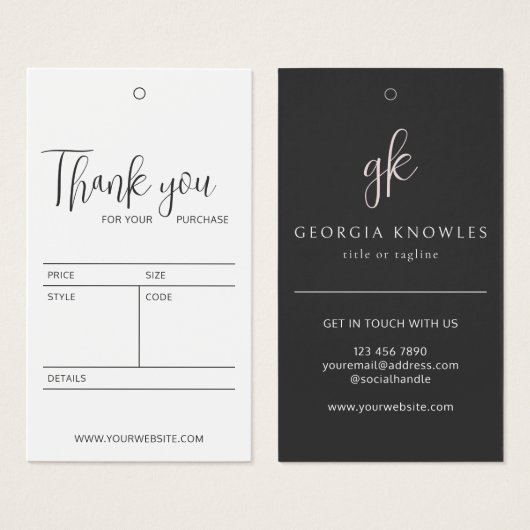 カスタムエレガント業種価格つるラベル (正面&裏面)