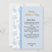 カスタムエレガント母の日への手紙 (正面)