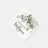 カスタムエレガント水の色ユーカリ緑 スタンダードカクテルナプキン (角)