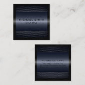 カスタムエレガント灰色ステンレス金属 スクエア名刺 (正面/裏面)