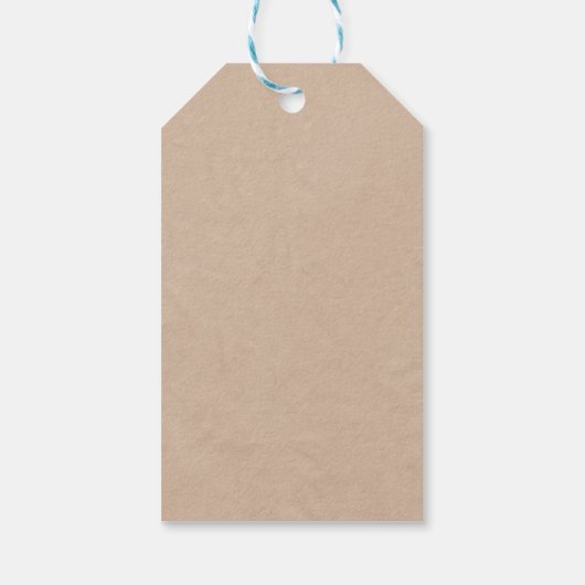 カスタムエレガント素朴書の台本のつるラベル ギフトタグ (裏面)