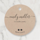 カスタムエレガント素朴書の台本のつるラベル フェイバータグ (裏面)