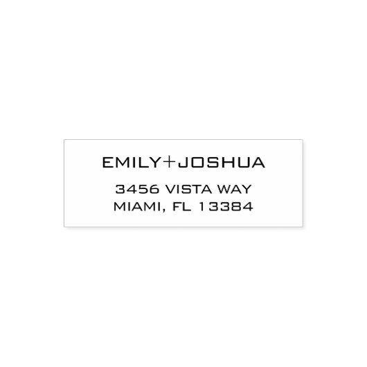 カスタムエレガント結婚式の名前とアドレス セルフインキングスタンプ (デザイン)