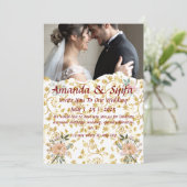 カスタムエレガント結婚式招待状カード シーズンカード (スタンド正面)