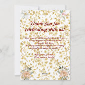 カスタムエレガント結婚式招待状カード シーズンカード (裏面)