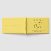 カスタムエレガント花嫁へのバター黄色い文字 ゲストブック (全面)