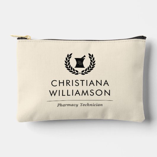 カスタムエレガント薬局技術職員 アクセサリーポーチ (正面)