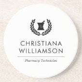 カスタムエレガント薬局技術職員 コースター (正面)