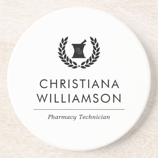 カスタムエレガント薬局技術職員 コースター (正面)