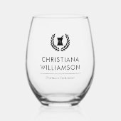 カスタムエレガント薬局技術職員 ステムなしワイングラス (正面)