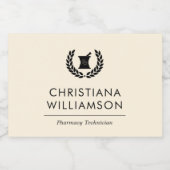 カスタムエレガント薬局技術職員 スパークリングワインラベル (シングルラベル)