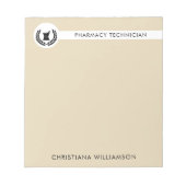 カスタムエレガント薬局技術職員 ノートパッド (正面)