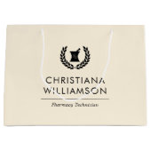 カスタムエレガント薬局技術職員 ラージペーパーバッグ (正面)
