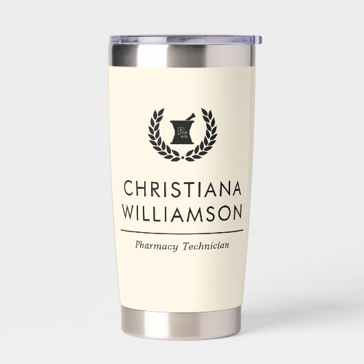 カスタムエレガント薬局技術職員 保温保冷タンブラー (左面)
