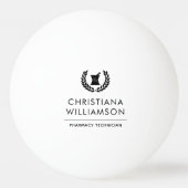 カスタムエレガント薬局技術職員 卓球ボール (正面)