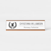 カスタムエレガント薬局職員 デスクネームプレート (正面)