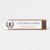 カスタムエレガント薬局職員 デスクネームプレート (正面)