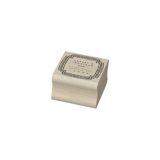 カスタムエレガント角フレ結婚ーム差出人住所 ラバースタンプ (スタンプ)