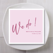 カスタムエレガント赤面のピンク結婚色 スタンダードカクテルナプキン