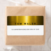 カスタムエレガント金ゴールドと白デザイン ラベル (インサイチュ)