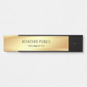 カスタムエレガント金ゴールドグラマーテンプレート サインプレート (正面)