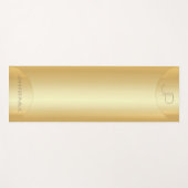 カスタムエレガント金ゴールドモノグラムトレンディーフィットネス ヨガマット (正面(横))