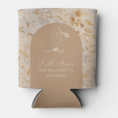 カスタムエレガント金ゴールド牛皮モダン女性のカーボーイ 缶クーラー (正面)