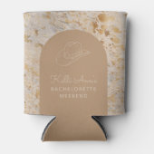 カスタムエレガント金ゴールド牛皮モダン女性のカーボーイ 缶クーラー (正面)