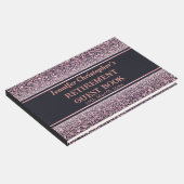 カスタムエレガント黒モダンバラ金ゴールド退職 ゲストブック (コーナー)