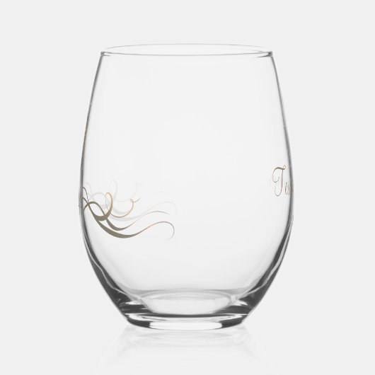 カスタムエレガント10周年記念ギフト ステムなしワイングラス (左)