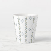 カスタムエレガント「お母さん。20xxインチのシンプルフローラ量 カフェラテマグ (正面)