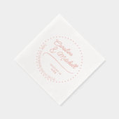 カスタムエレガントClassiy Couple Namesバラ金ゴールド 箔ナプキン (右)