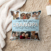 カスタムエレガントGRANDPA写真コラージュ クッション (ブランケット)