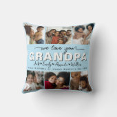 カスタムエレガントGRANDPA写真コラージュ クッション (裏面)
