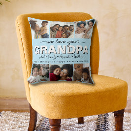 カスタムエレガントGRANDPA写真コラージュ クッション