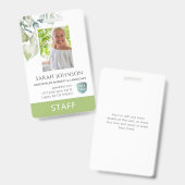 カスタムエレガントGreenery従業員の写真ID  バッジ (正面＆裏面)