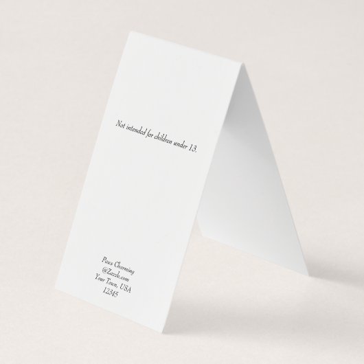 カスタムエレガントHoliday Tent Earringディスプレイカード 名刺 (裏面)