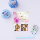 カスタムエレガントPhoto Logo Promotional Water Color チラシ (シングル)