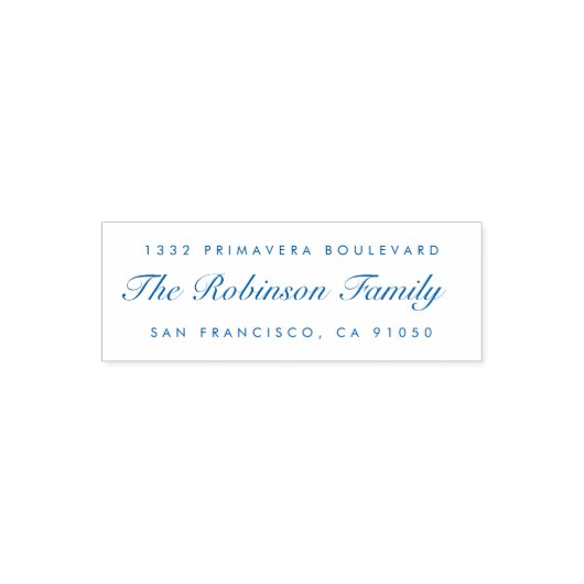 カスタムエレガントScript Family Name差出人住所 セルフインキングスタンプ (デザイン)