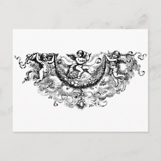 カスタムエンジェルウィングスチェルブフルーアディリスプリント ポストカード (正面)