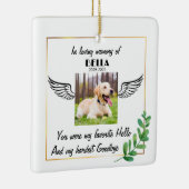 カスタムエンジェルドッグ記念悔やみや弔慰 セラミックオーナメント (右)