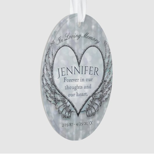 カスタムエンジェルハートとウィングス記念 オーナメント (正面)