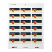 カスタムオクラホマ州タルサ州旗のあるラベル ラベル (フルシート)