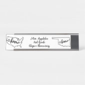 カスタムオクラホマ州USホームラインアート デスクネームプレート (正面)