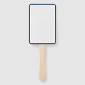 カスタムオックスフォードブルー長方形ファン ハンドファン (裏面)